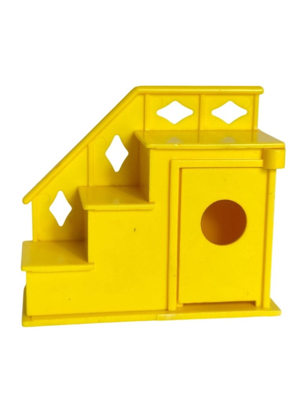 Vtg Fisher Price Little People Play Family House 952 Yellow Staircase Closet '70 - Picture 3 of 6